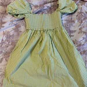 Aritzia Green Gingham Dress XS